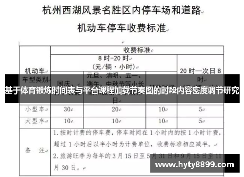 基于体育锻炼时间表与平台课程加载节奏图的时段内容密度调节研究